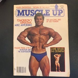 Muscle Up Magazine, April 1980 with color centerfold, all pages intact